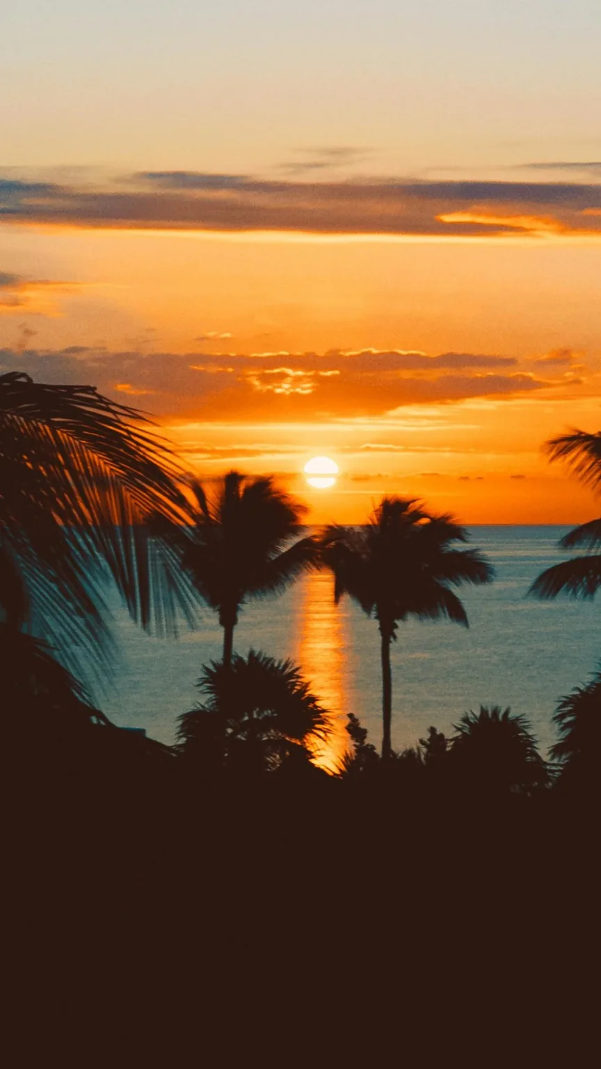 Zonsondergang in Caribische vastgoedbestemming